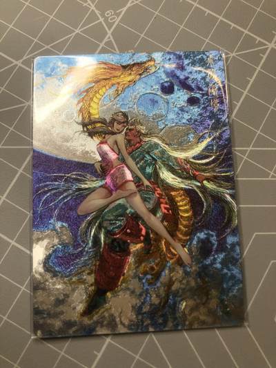 奇点卡牌 第八场 放大镜品控勿拍 卡牌出厂品质 不包厂瑕 拒绝小号顶价 感谢支持 - 奇点卡牌 山海粗闪 限编10/10尾编 奇点亲签