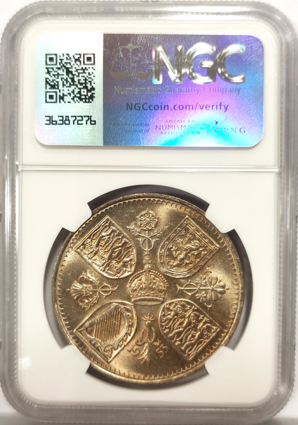 博洋堂世界钱币拍卖第135期（全场包邮）【请留意本场发货时间变化】 NGC MS66 英国1953年伊丽莎白二世登基纪念克朗，高分少见