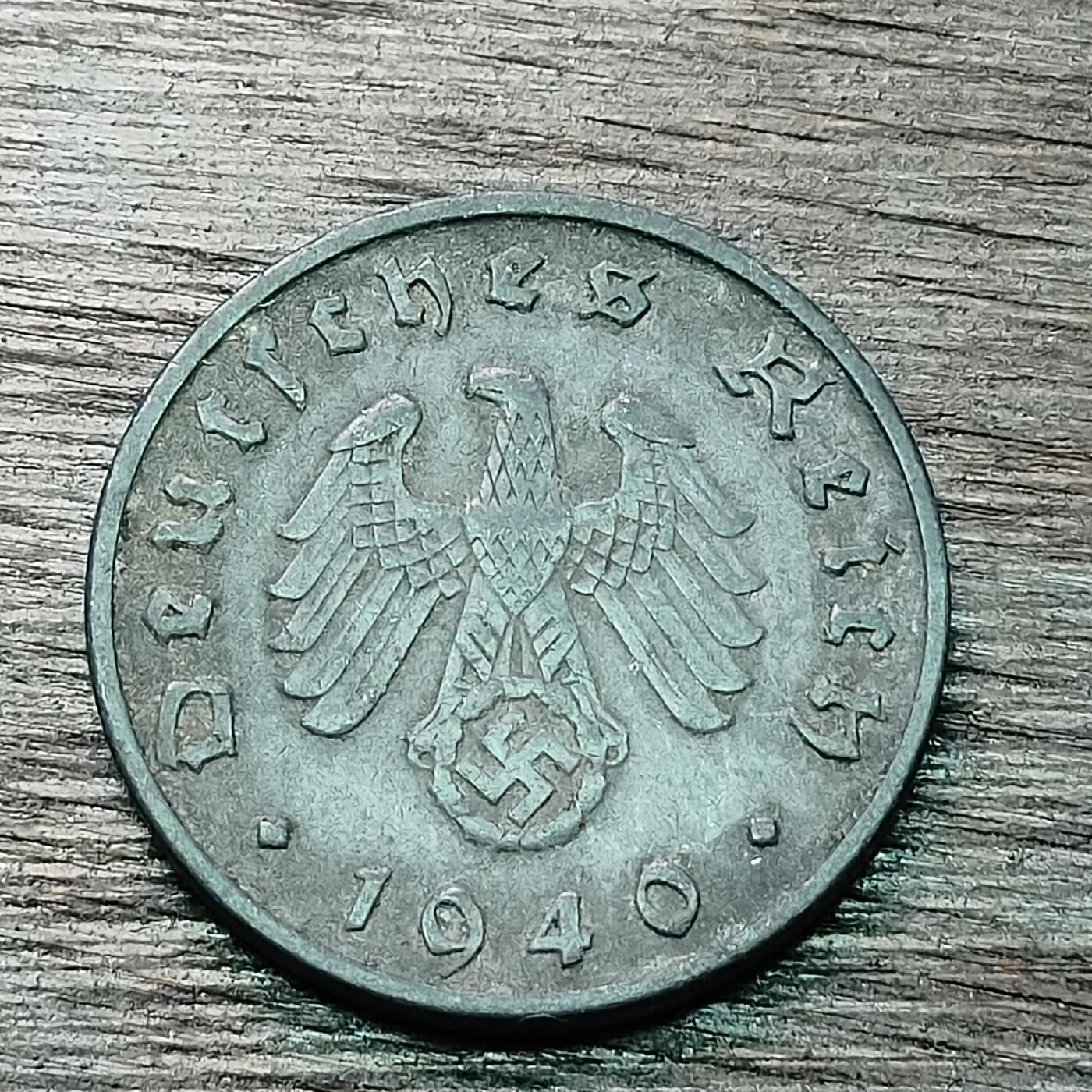 【铜匠收藏】★第128场★散币场，无佣金，30包邮。不满30元，支付5元运费。《接受代拍 代送NGC评级》 德国 1940年 10芬尼 B厂 锌币 德三