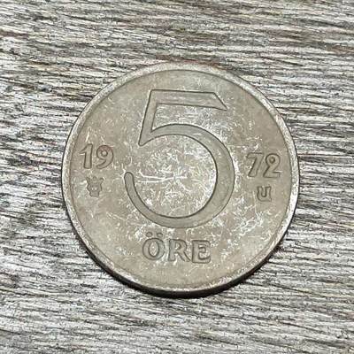 【铜匠收藏】★第129场★散币场，无佣金，30包邮。不满30元，支付5元运费。《接受代拍 代送NGC评级》 - 1972年 瑞典 5欧尔 铜币 皇冠