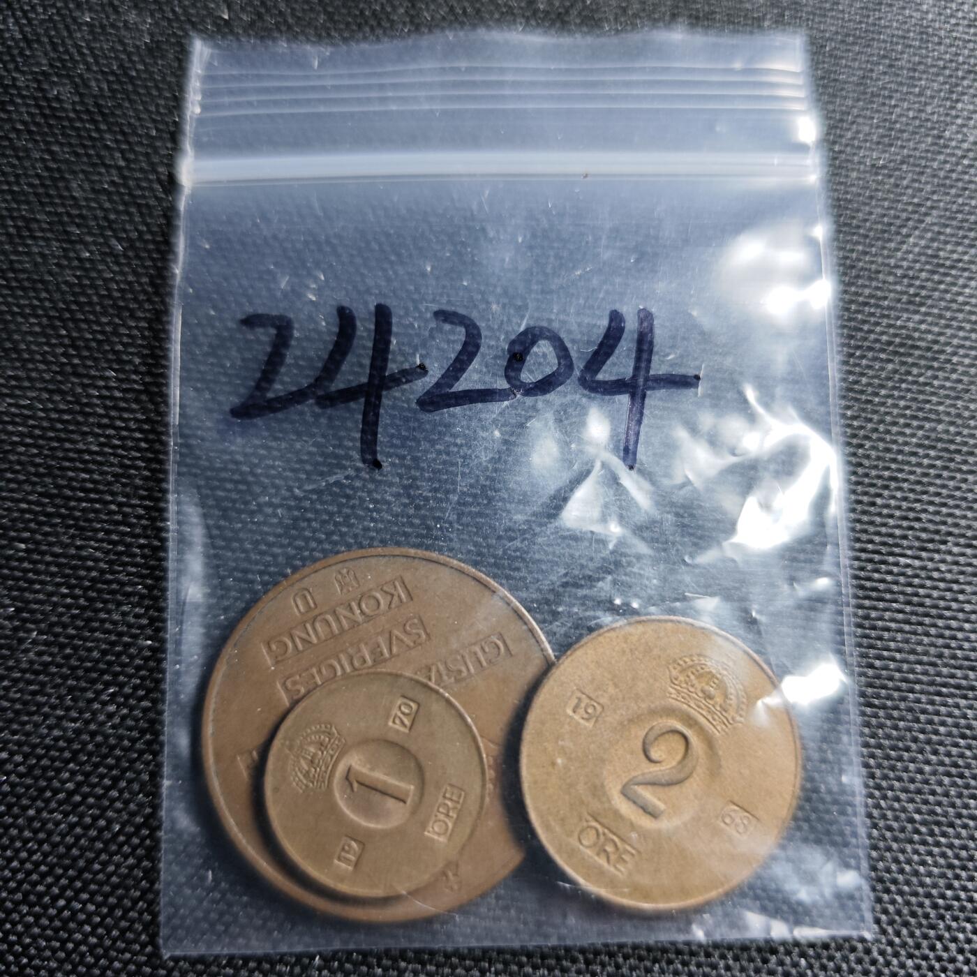 KK钱币收藏小铺 第324期 2月预留时间 周末发货  瑞典大小面值一套铜币