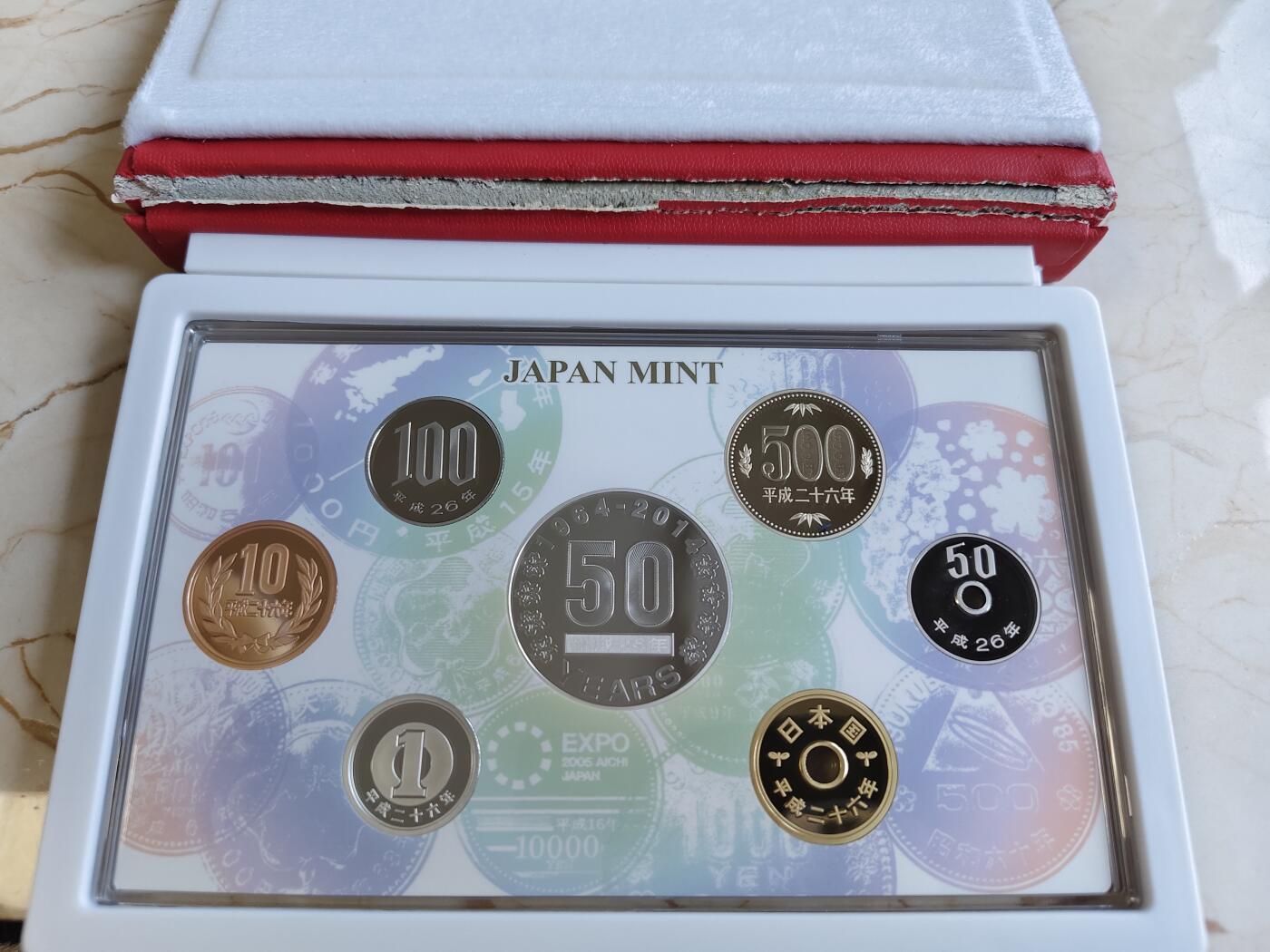 第172期拍卖【长期征集拍品】 日本2014年記念貨幣発行50周年套币含幻彩银章