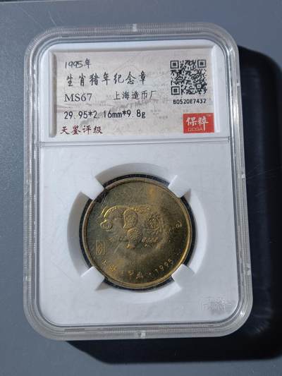 66期回流戒指饰品杂件纪念章丝路钱币专场 - 生肖猪年纪念章