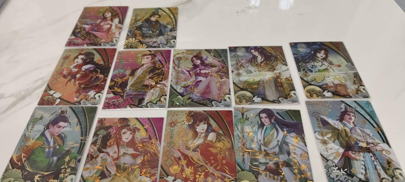 秋原瞳的小店第19.5期（昆仑万象与卡游激烈的再次碰撞） 三国杀pr活动卡12张一套齐，包括热门情侣党诸葛亮