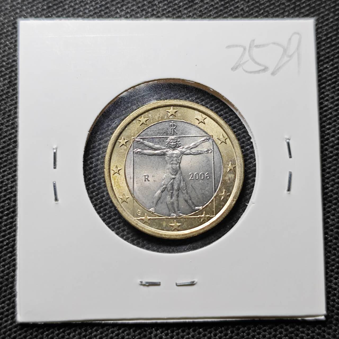 KK钱币收藏小铺 第325期 2月预留时间 周末发货  意大利1欧元 好品