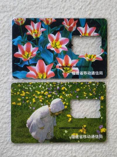 易卡拍卖第35期 - 福建卡两枚。手机卡（缺芯）。如图所示！