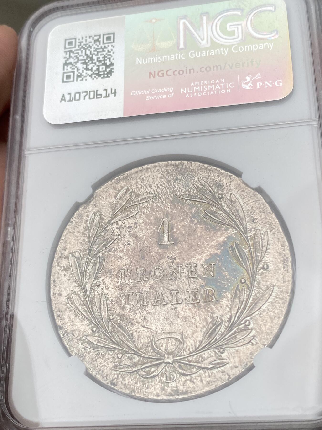 万国钱币拍卖第051期 NGC MS63 1817年德国巴登-杜拉赫大公国卡尔·路德维希·弗里德里希窗帘大泰勒 NGC唯一冠军分 第二名55分 断崖式领先型神品 原味德国倒影老包浆 顶级收藏品质