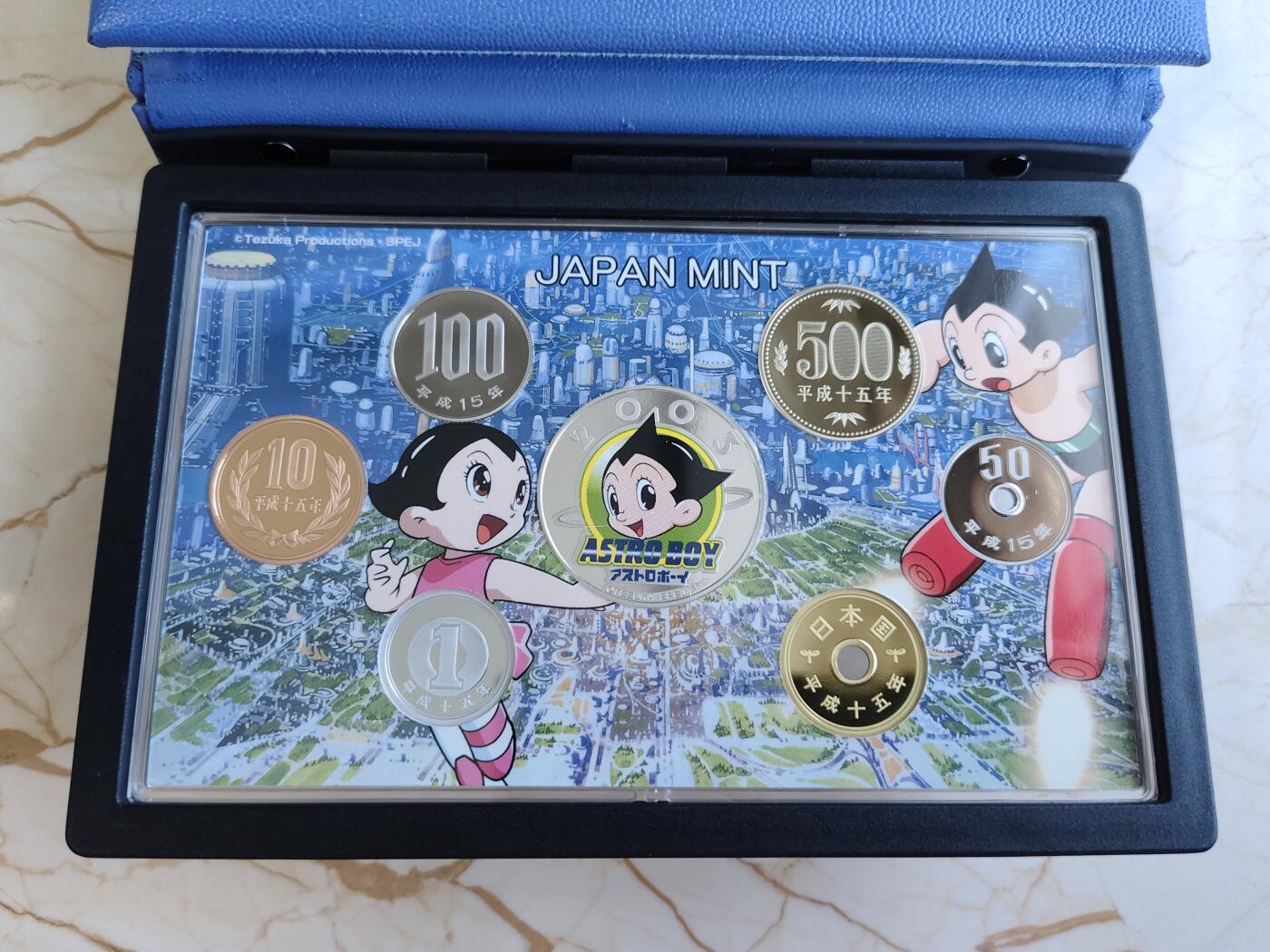 第171期拍卖【长期征集拍品】 日本2003年铁臂阿童木诞生50周年精制套币含银章
