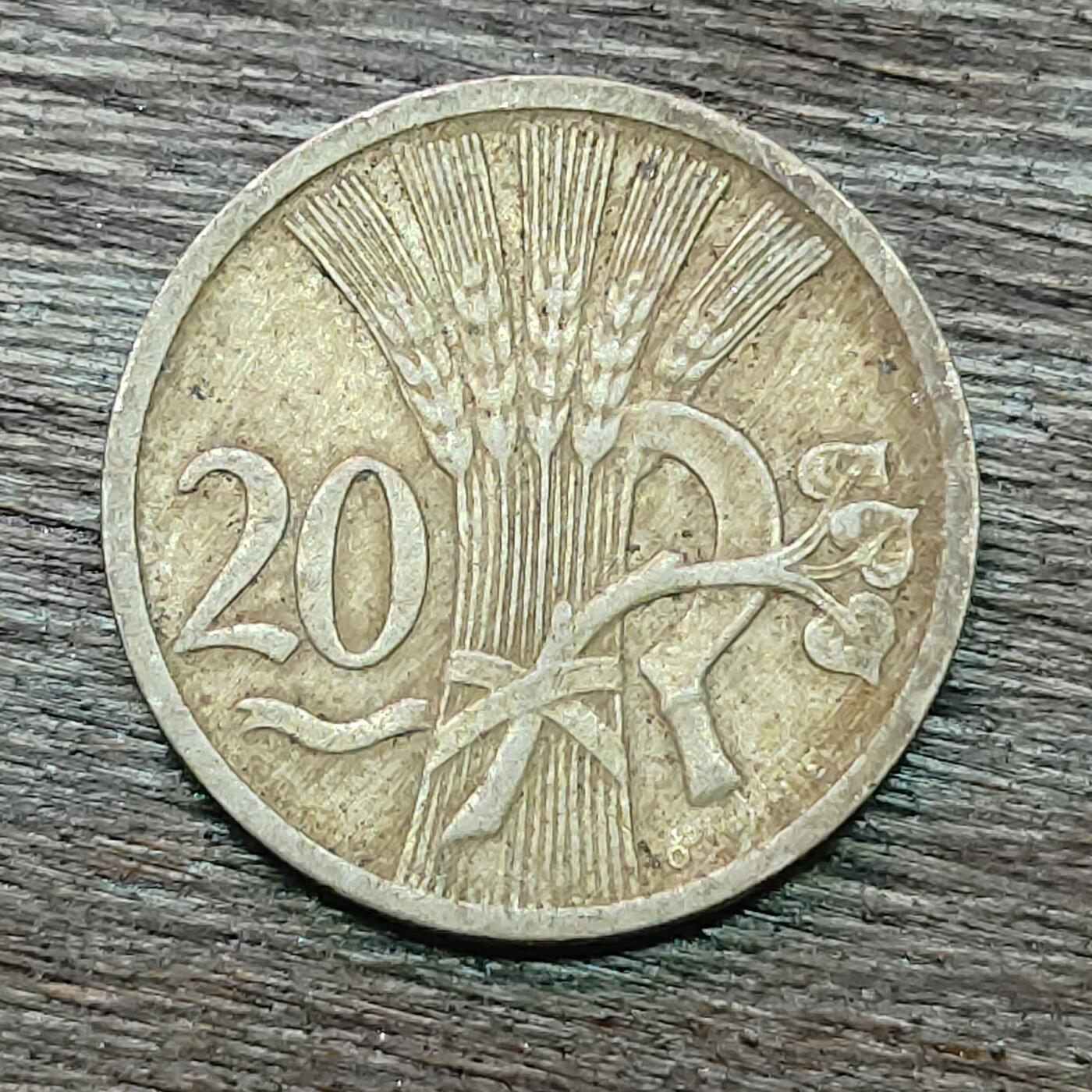 【铜匠收藏】★第128场★散币场，无佣金，30包邮。不满30元，支付5元运费。《接受代拍 代送NGC评级》 捷克斯洛伐克 1927年 20赫勒