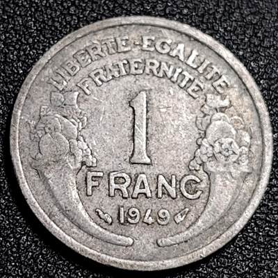 泉币菌-第87场-散币乐园场 - 1949年 法国1法郎铝币 直径23mm 谷物女神