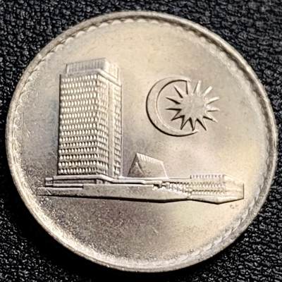 泉币菌-第90场-散币乐园场 近未流通 马来西亚1982年20仙 大厦版 铜镍币 23.6mm