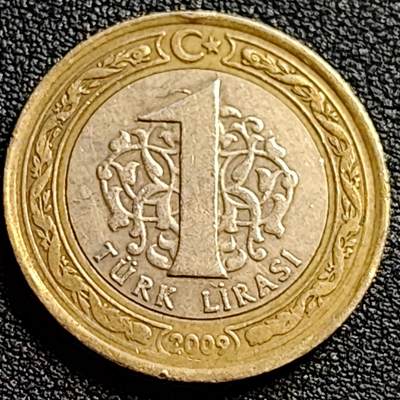 泉币菌-第90场-散币乐园场 - 土耳其1里拉双色币 凯末尔总统 26mm