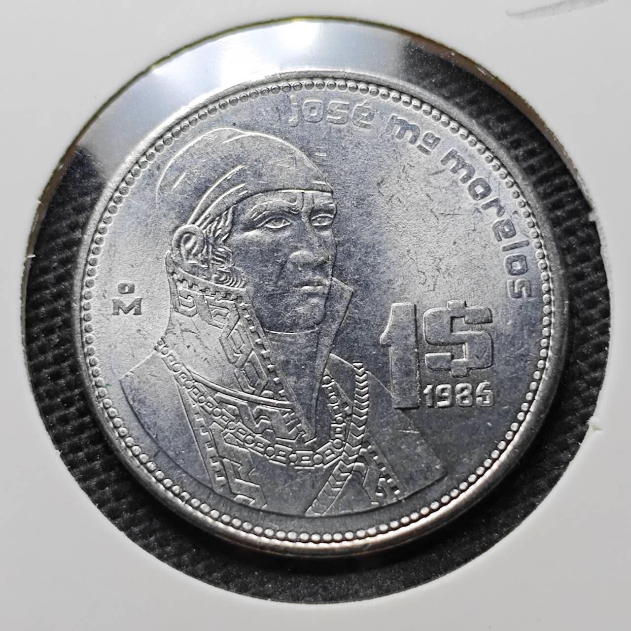KK钱币收藏小铺 第325期 2月预留时间 周末发货  墨西哥1比索 好品