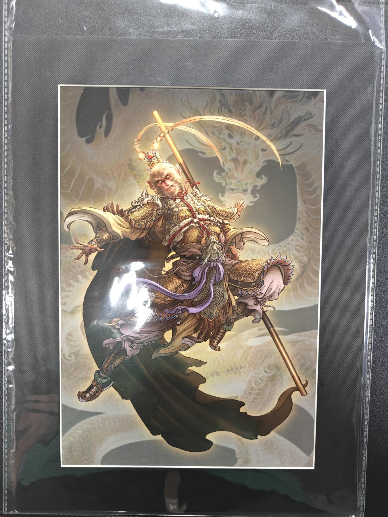 天玑星卡拍第114期《8.18周一截拍》持续收拍收评中 满赠卡需备注 【签绘复制画】独行正明 签绘 齐天大圣 A4