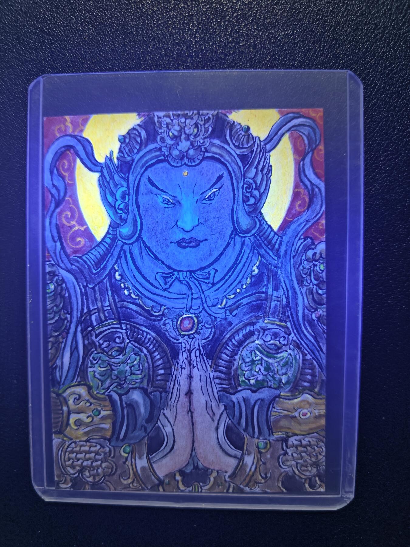 天玑星卡拍第114期《8.18周一截拍》持续收拍收评中 满赠卡需备注 【手绘卡】张先军 韦驮天 手绘卡