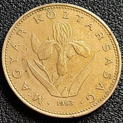 泉币菌-第90场-散币乐园场 匈牙利 20福林铜币 26.2mm 植物