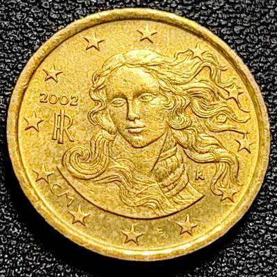 泉币菌-第89场-散币乐园场 - 欧元 意大利2002年10欧分铜币 女神维纳斯 19.75MM 