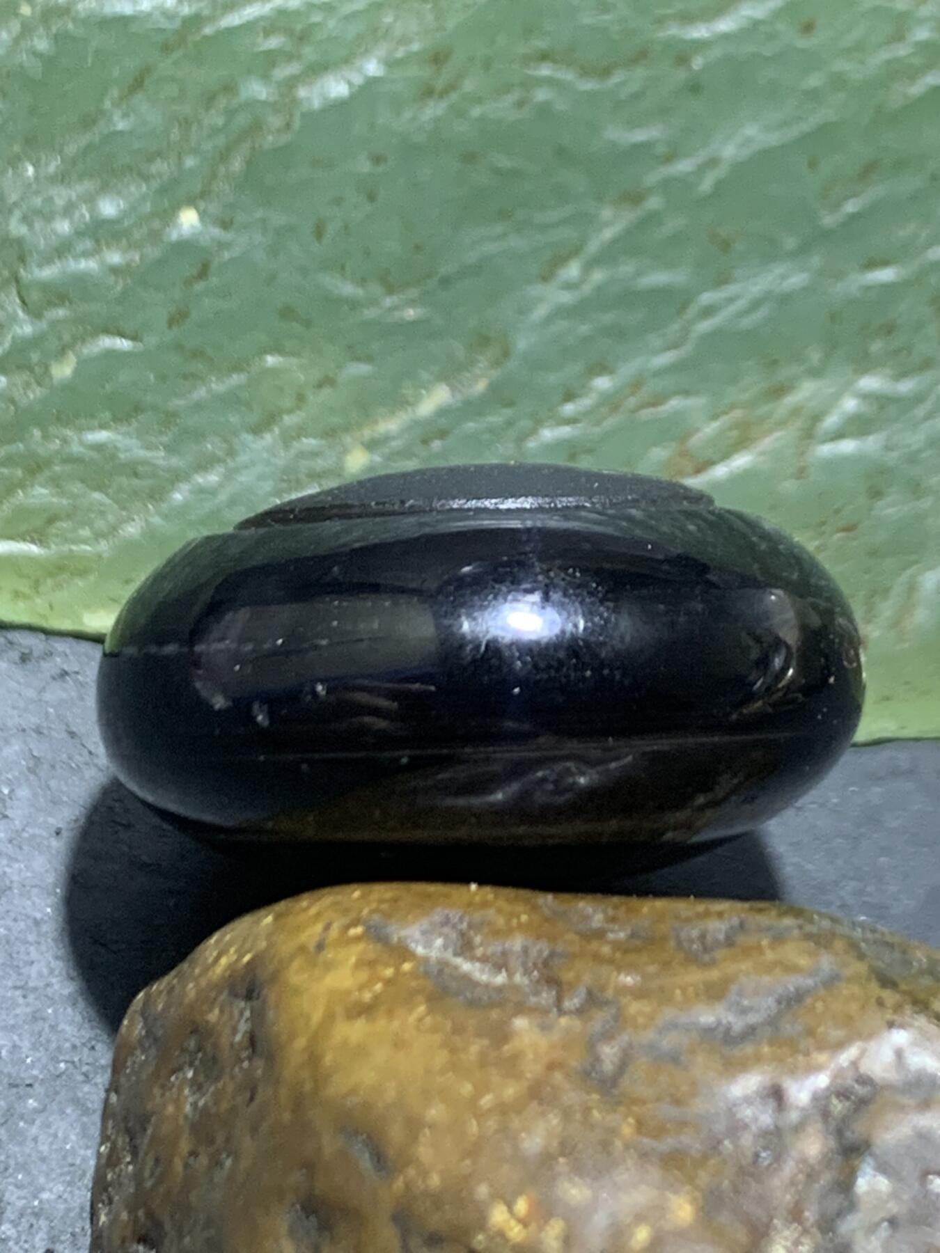 精品天眼纹药师玛瑙手工雕刻太极阴阳鱼板珠（背云）一颗