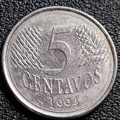 泉币菌-第90场-散币乐园场 1994年 巴西5克鲁塞罗硬币 巴西女神