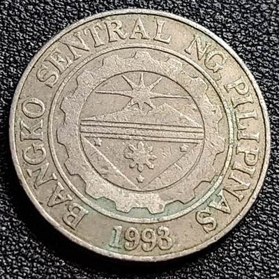 泉币菌-第90场-散币乐园场 菲律宾1比索 国父何塞·黎刹  镀镍钢币 24mm