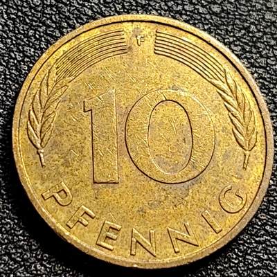 泉币菌-第90场-散币乐园场 - 联邦德国1994年 10芬尼硬币 橡树麦穗  银行版 21.5mm