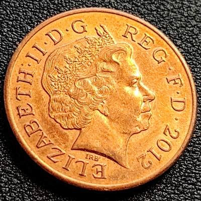 泉币菌-第90场-散币乐园场 英国2便士硬币 26mm 盾牌版 伊丽莎白女王