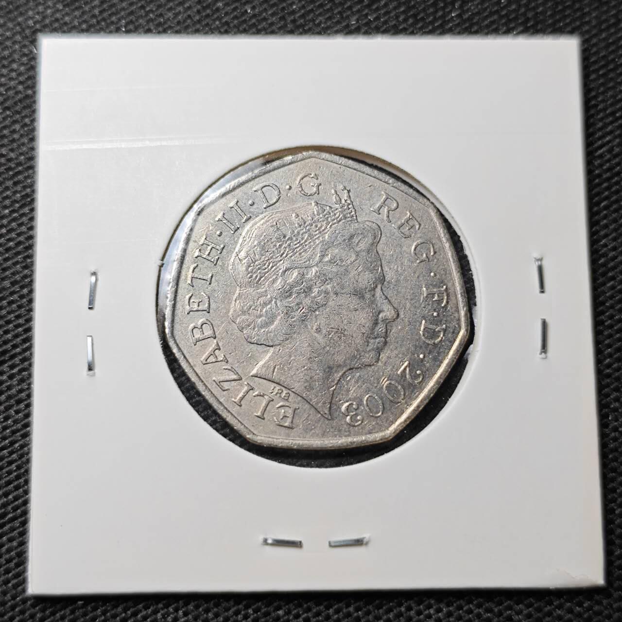 KK钱币收藏小铺 第325期 2月预留时间 周末发货  2003英国50便士纪念币