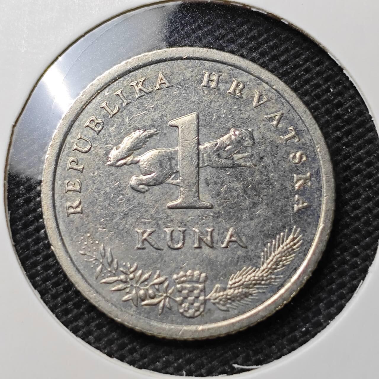 KK钱币收藏小铺 第325期 2月预留时间 周末发货  2013克罗地亚1库纳