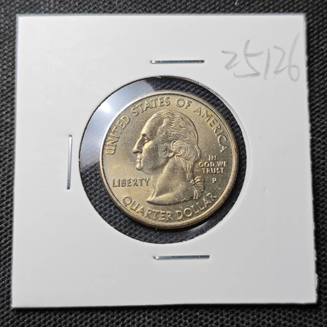 KK钱币收藏小铺 第325期 2月预留时间 周末发货  美国25分纪念币 好品
