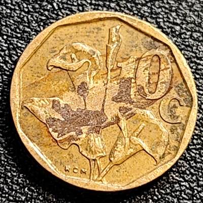 泉币菌-第90场-散币乐园场 海芋百合 百合花 南非10分 黄铜币 16mm 