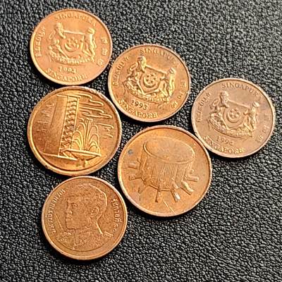 泉币菌-第90场-散币乐园场 亚洲币 6枚