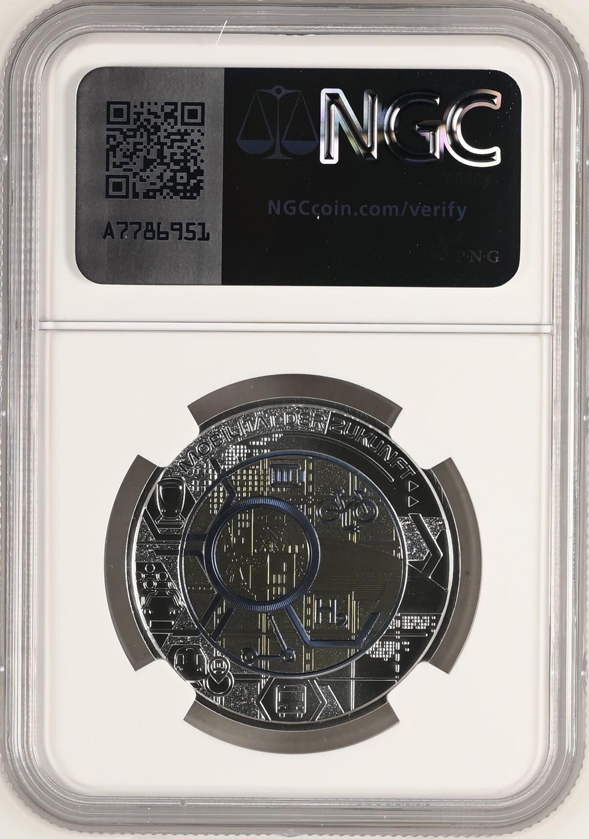 S&S Numismatic世界钱币-拍卖 第113期  获奖币*奥地利2021年 智能出行 25欧元银+铌双色纪念币 盒证齐全 NGC MS70