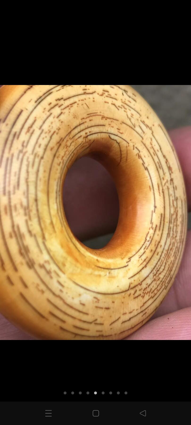 清代老猛犸袈裟环！挂件！重27.8直径5.5左右！保老