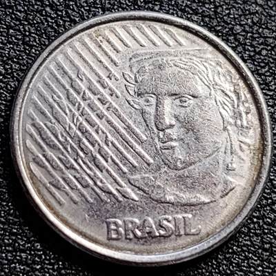 泉币菌-第90场-散币乐园场 1994年 巴西5克鲁塞罗硬币 巴西女神