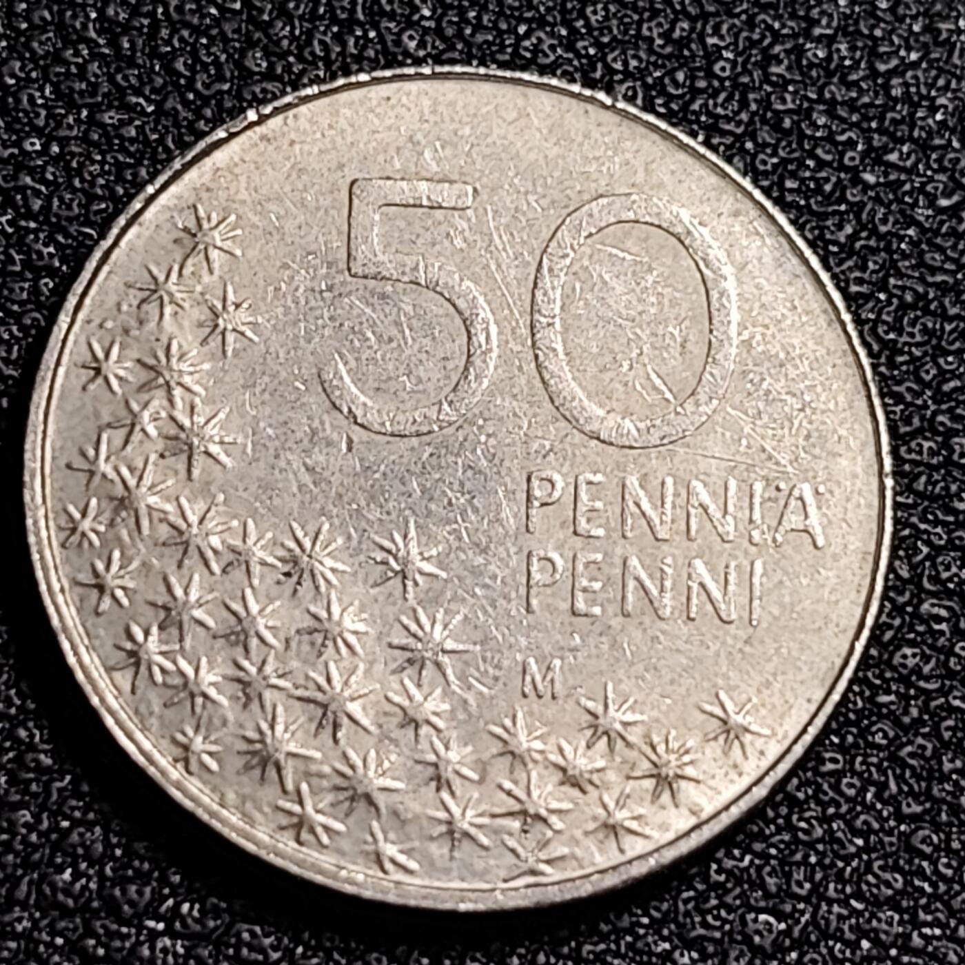 泉币菌-第87场-散币乐园场 北极熊 芬兰50芬尼硬币 直径20MM