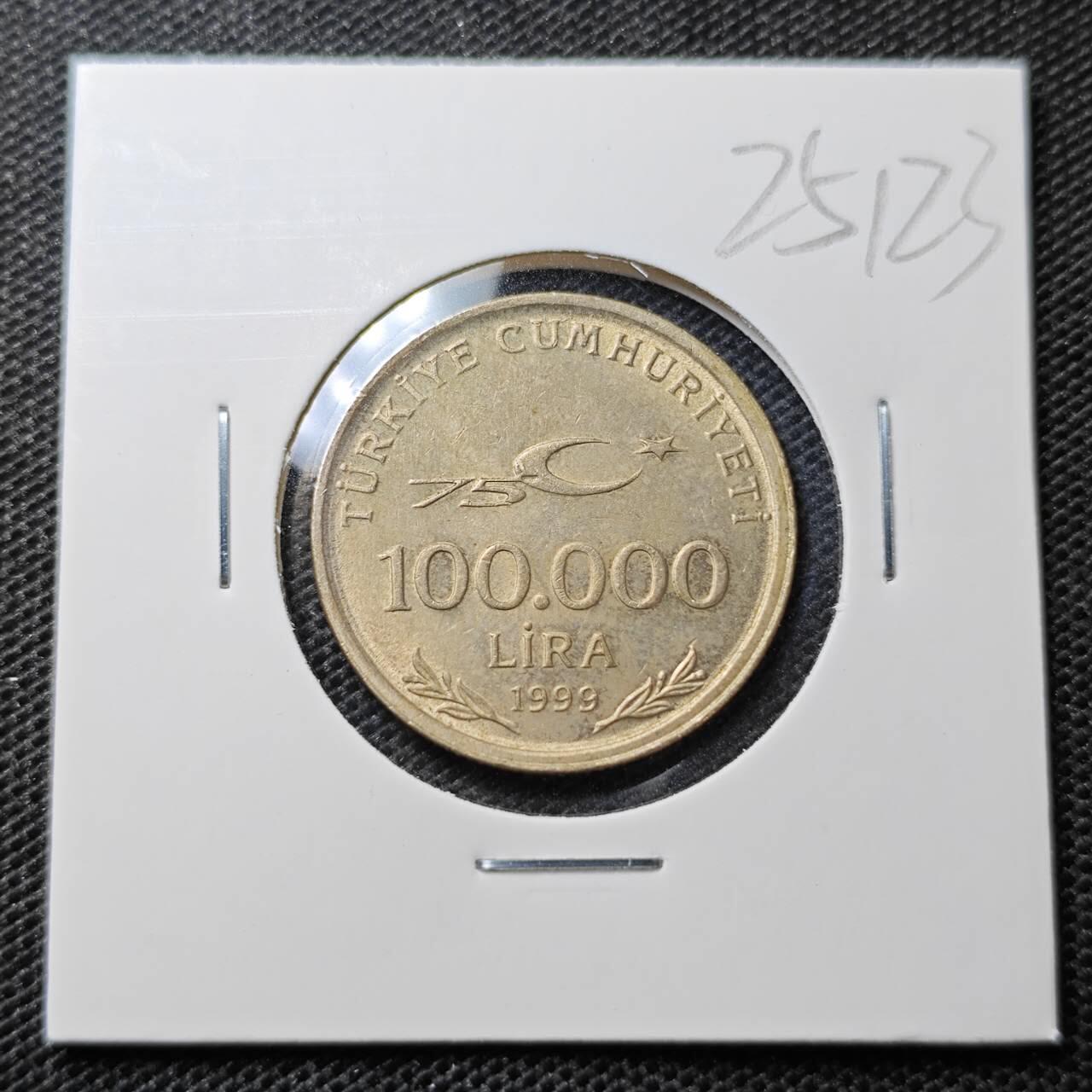 KK钱币收藏小铺 第325期 2月预留时间 周末发货  1999土耳其100000里拉