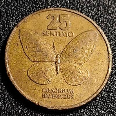 泉币菌-第87场-散币乐园场 - 菲律宾25分铜币 1983年 蝴蝶 21mm