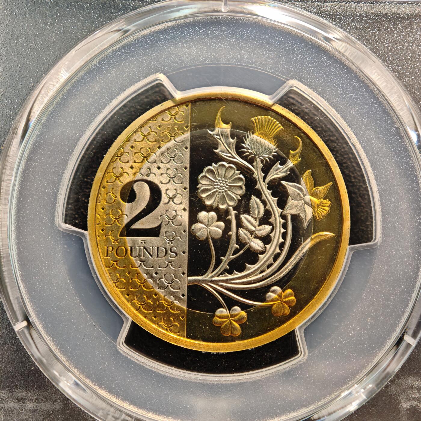 【德藏】世界币章拍卖第142期（拍品征集中~欢迎藏友联系）  2023年 英国查尔斯三世精制双金属2英镑 PCGS PR68DCAM 状态极佳