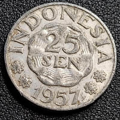 泉币菌-第89场-散币乐园场 -  印度尼西亚 1957年25分 铝币 26mm