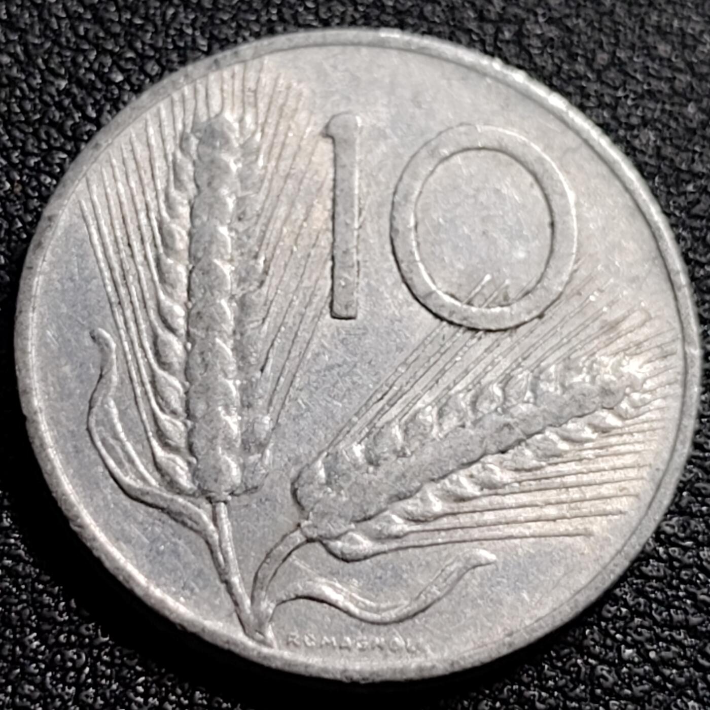 泉币菌-第88场-散币乐园场 意大利1956年 10里拉铝币 麦穗 古犁23.3mm