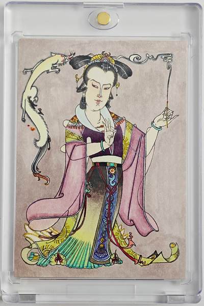 白泽拍卖卡牌手绘专场第23期（中庭淡月照三更，白露洗空河汉明） - 2025 香山文创手绘卡 妲己 那澜临摹   卡砖封装