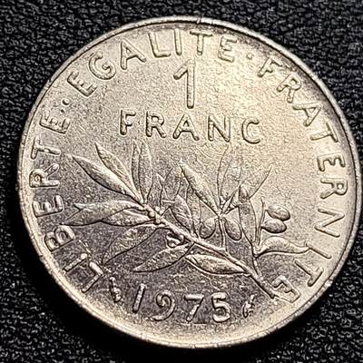 泉币菌-第90场-散币乐园场 法国早期（1973年）1法郎镍币  播种女神 入欧前 末版 绝版币