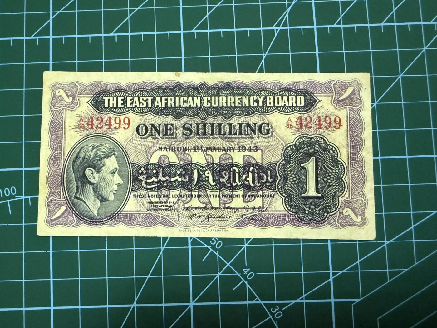 【炜奕收藏】，第四十一期 1943年英属东非1先令，流通品相