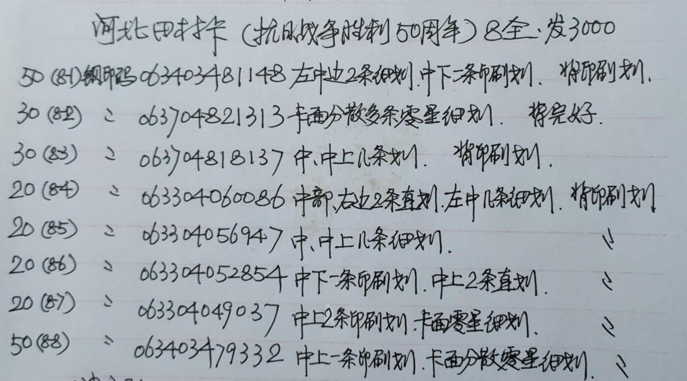 公藏第55期裸卡拍卖