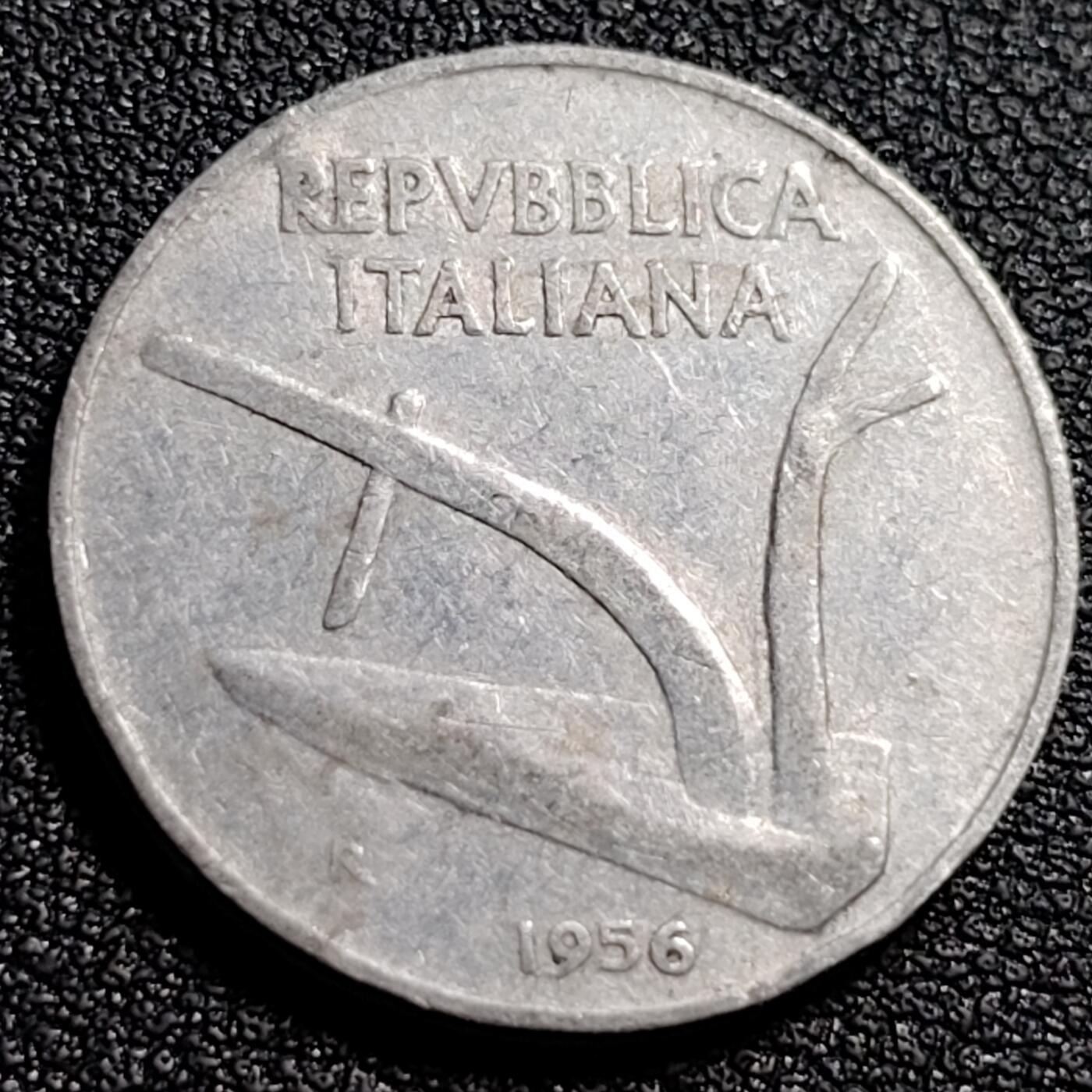 泉币菌-第88场-散币乐园场 意大利1956年 10里拉铝币 麦穗 古犁23.3mm