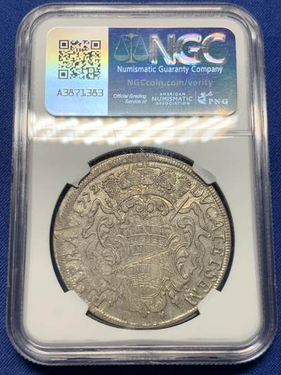 《竞宝斋》第409场 周日，周一，2场连拍 （全场包邮） 唯一冠军分 NGC MS62  拉古萨共和国 1772年 泰勒大银币