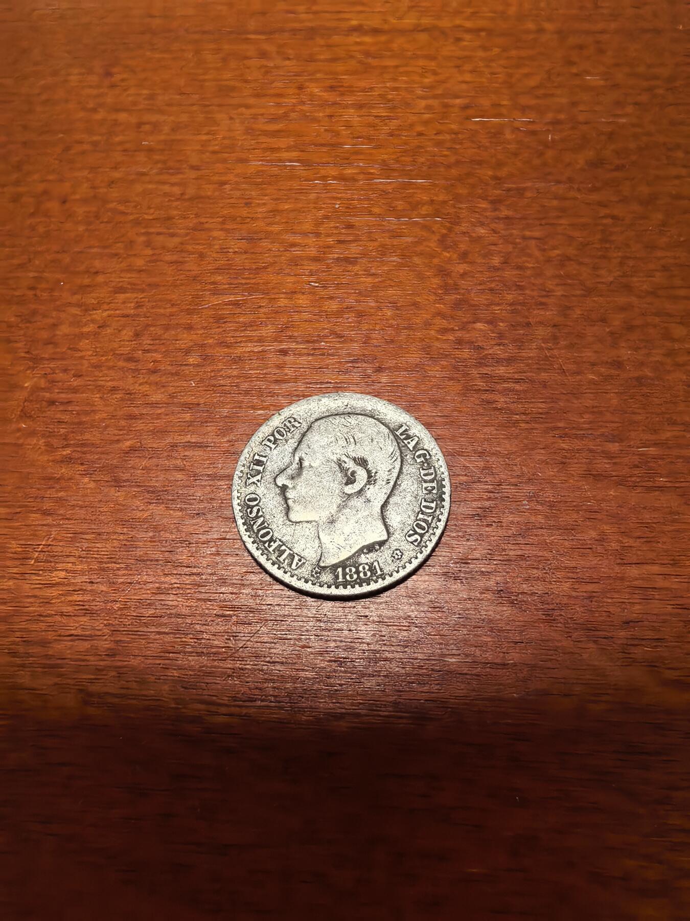 长老汇蛇年精选第三十七场拍卖 1881西班牙阿方索十二世50分银币，2.5克835银（2）