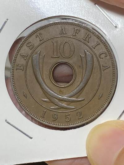 2025年第八十场(总第一百零六场）外国好品散币(免佣金) 少见好品–英属东非1952年10分大铜币(乔治六世第三版，关门年)