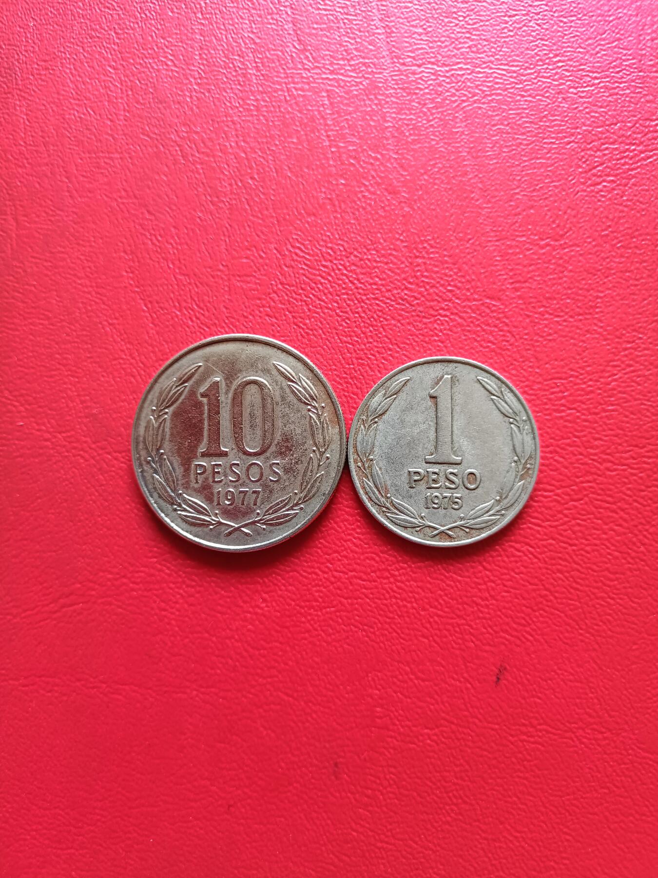 【云涧收藏】第五十四场 智利1975年1比索、1977年10比索2枚