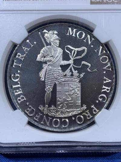 《竞宝斋》第409场 周日，周一，2场连拍 （全场包邮） NGC PF69UC 荷兰1989年乌特勒支站人武士1杜卡特复刻银币（荷兰皇家造币厂官方重铸每年都有发行，1989为首年版，盒证齐全，冠军分品相）